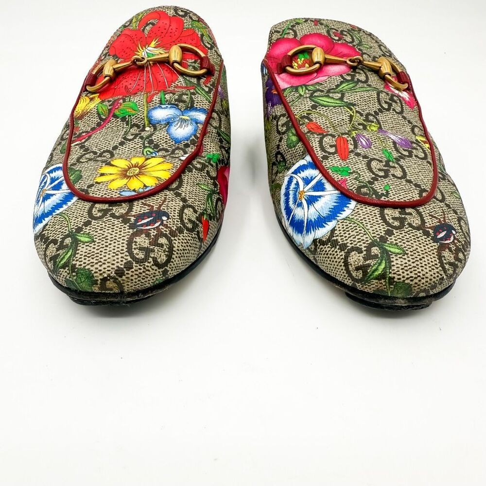 Gucci Princetown GG Horsebit Supreme Canvas Floral Loafers EU 36.5 US 6.5 - Picture 4 of 14